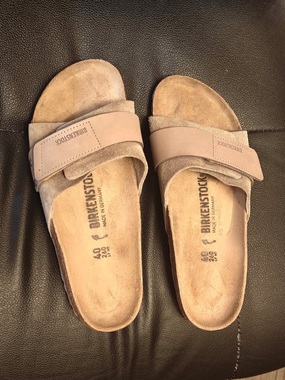 Birkenstocks Oita Nubuck-Suede Leather Taupe (US 9-9.5/EU 40 Medium/Narrow)